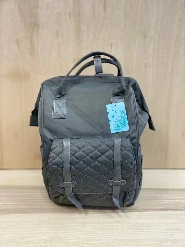 Baby Changing Bag Backpack Large with USB Charging and Stroller Straps grey