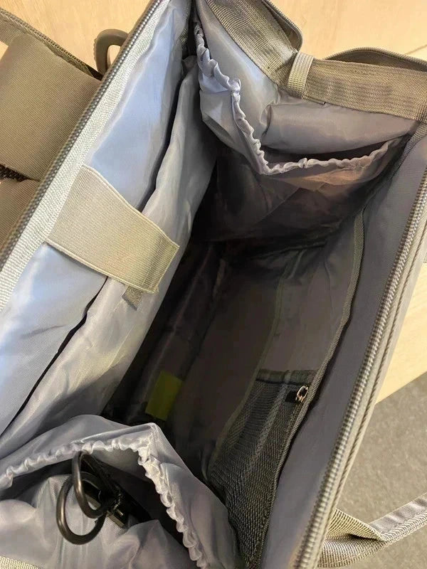 Baby Changing Bag Backpack Large with USB Charging and Stroller Straps grey