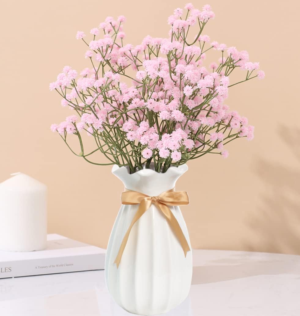 White Ceramic Vases for Minimalist Modern Home Decor