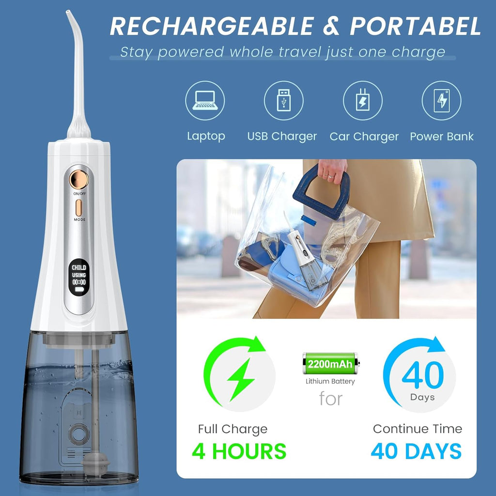 350ML Powerful Water Flossers for Teeth - Portable Water Flosser