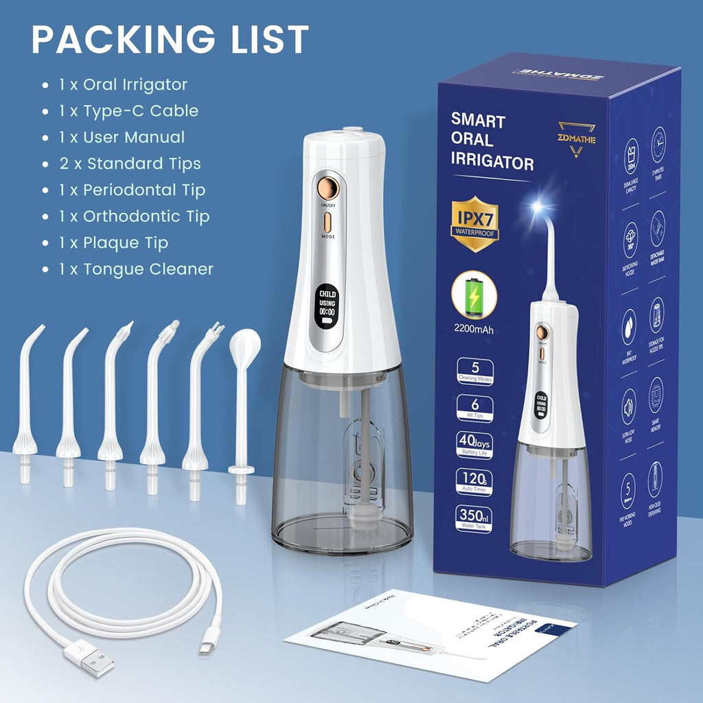 350ML Powerful Water Flossers for Teeth - Portable Water Flosser