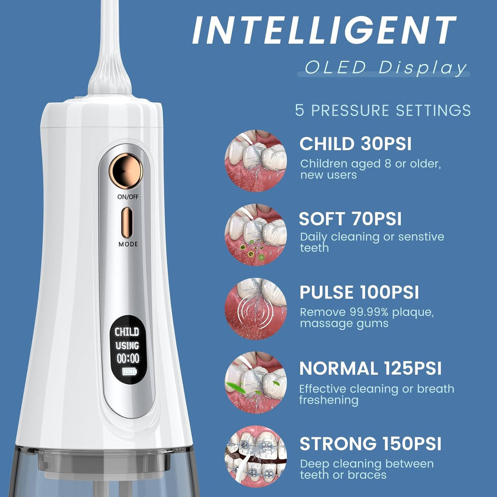 350ML Powerful Water Flossers for Teeth - Portable Water Flosser