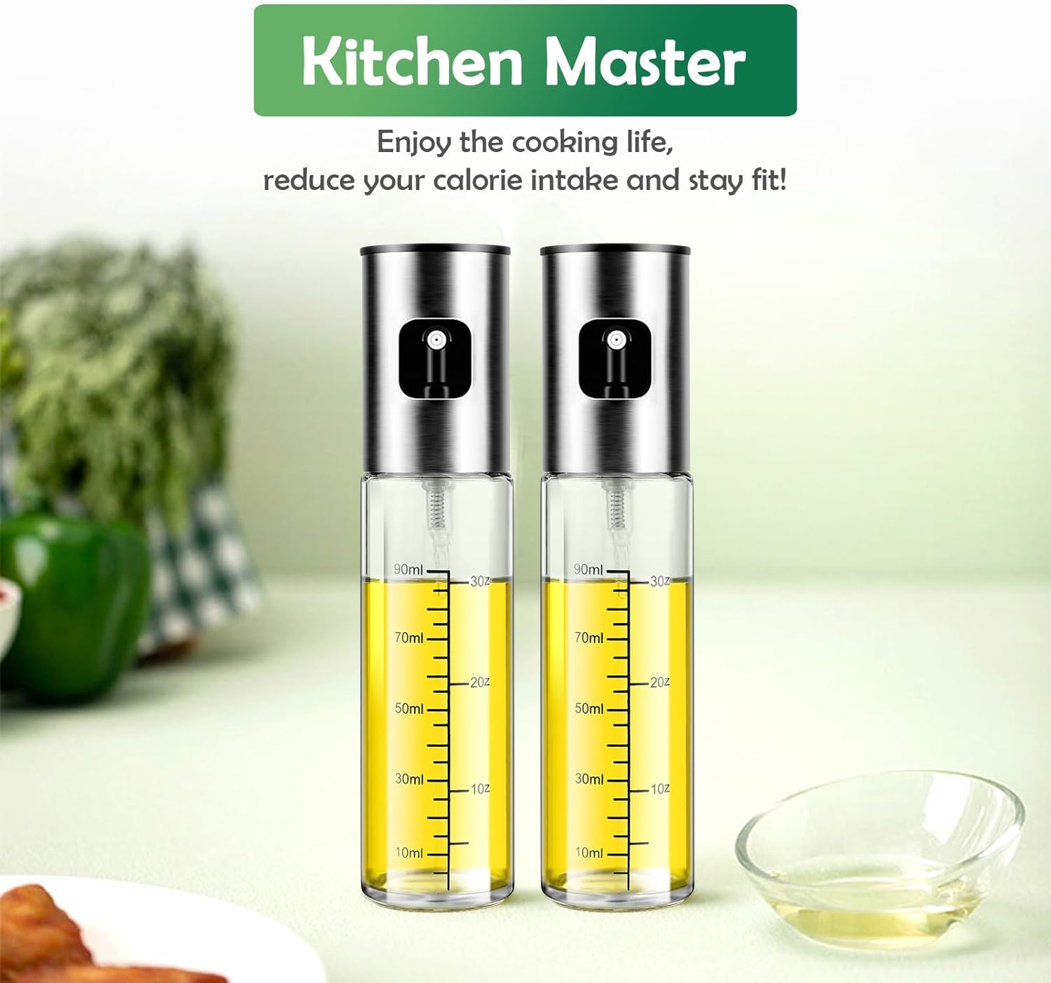 Cooking Oil Spray Bottle 100ML, 2PCS