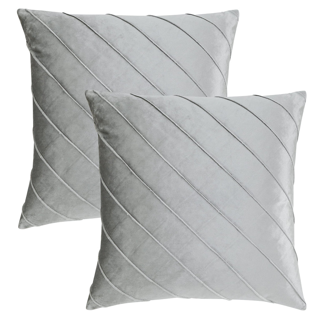 Decorative Velvet Pillow Covers grey 50 x 50 cm