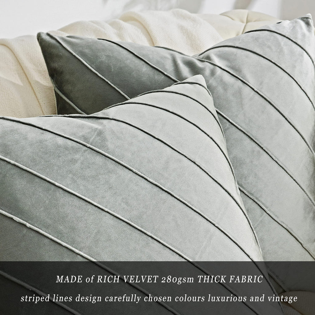 Decorative Velvet Pillow Covers grey 50 x 50 cm