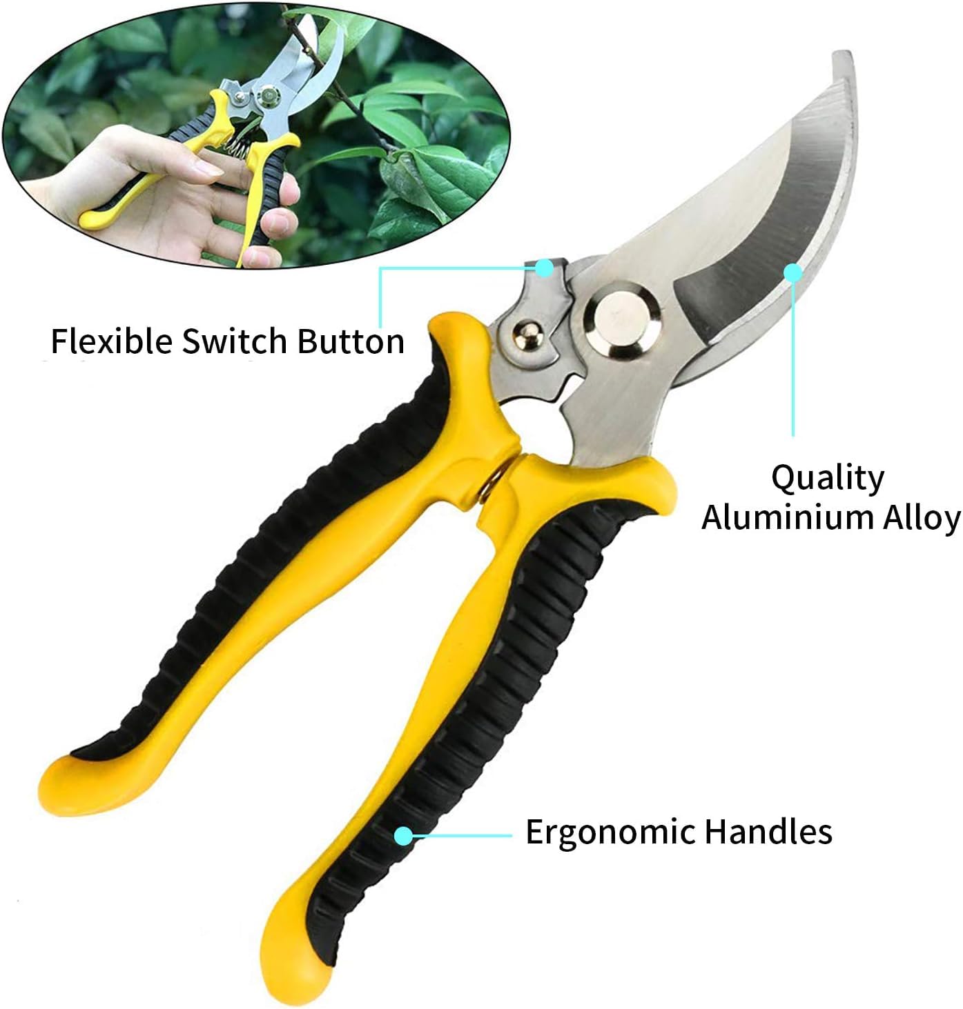 Garden Tool Set 5 Piece Aluminium Kit with Gloves,