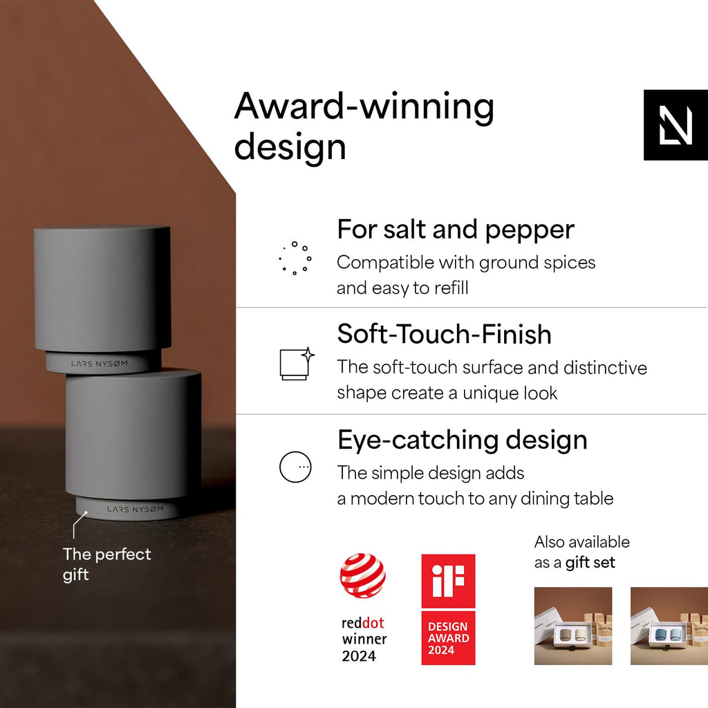 LARS NYSØM Mini Salt and Pepper Shakers Set of 2