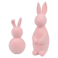 Easter Bunny Figurine Set 2 PCS home decor pink