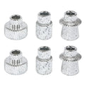 Glass Candle Holders Set of 6 Elegant silver