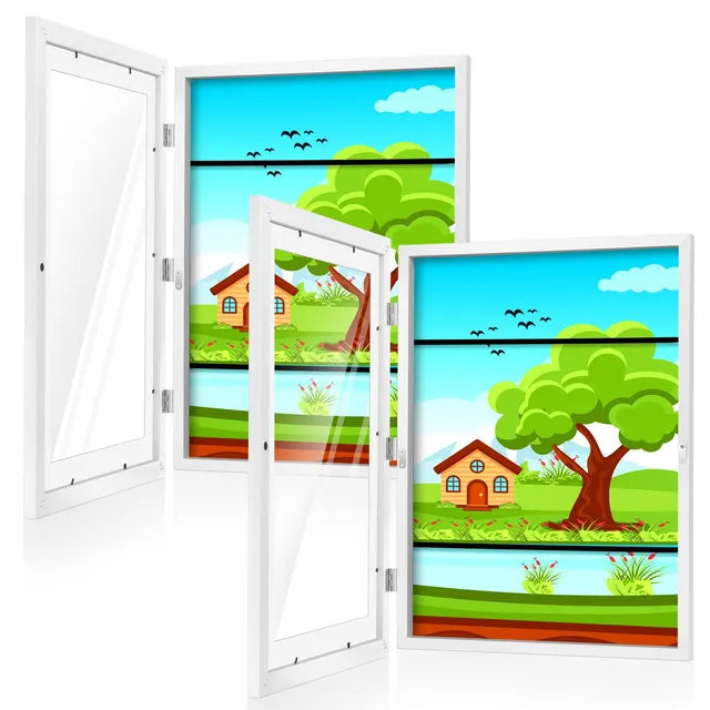 1 pcs Kids Art Frame Front-Opening Display A3