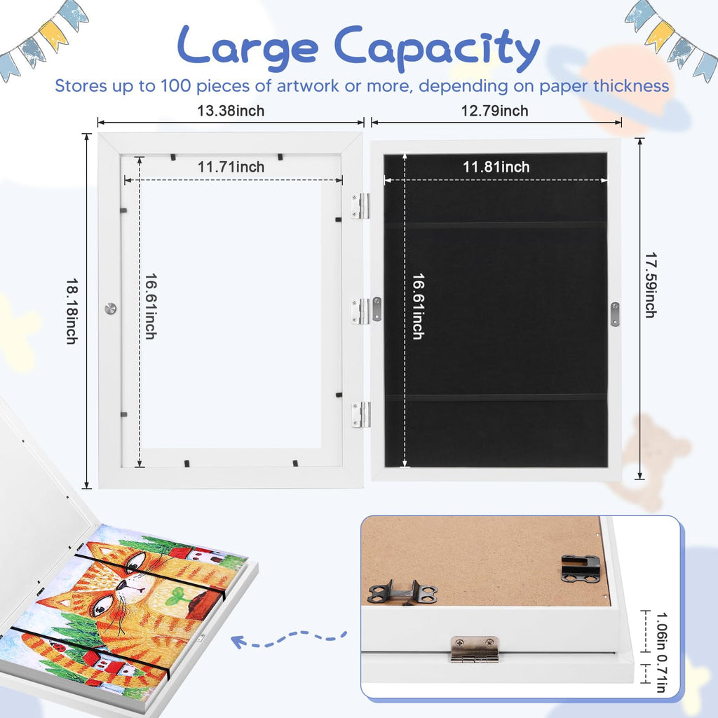 1 pcs Kids Art Frame Front-Opening Display A3