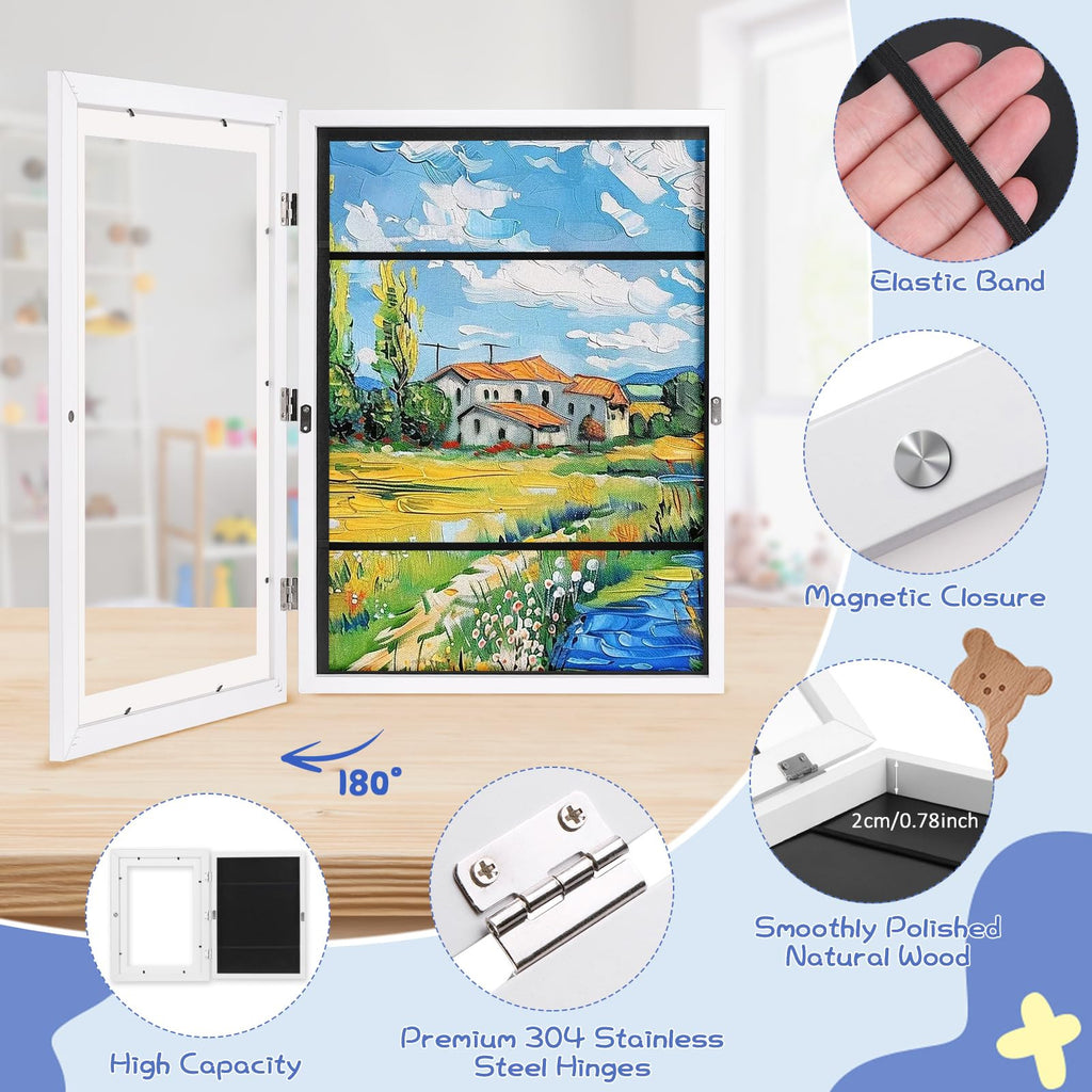 1 pcs Kids Art Frame Front-Opening Display A3