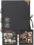 Scrapbook Photo Albums 60 Pages with Gift Box Thick Kraft Square Paper