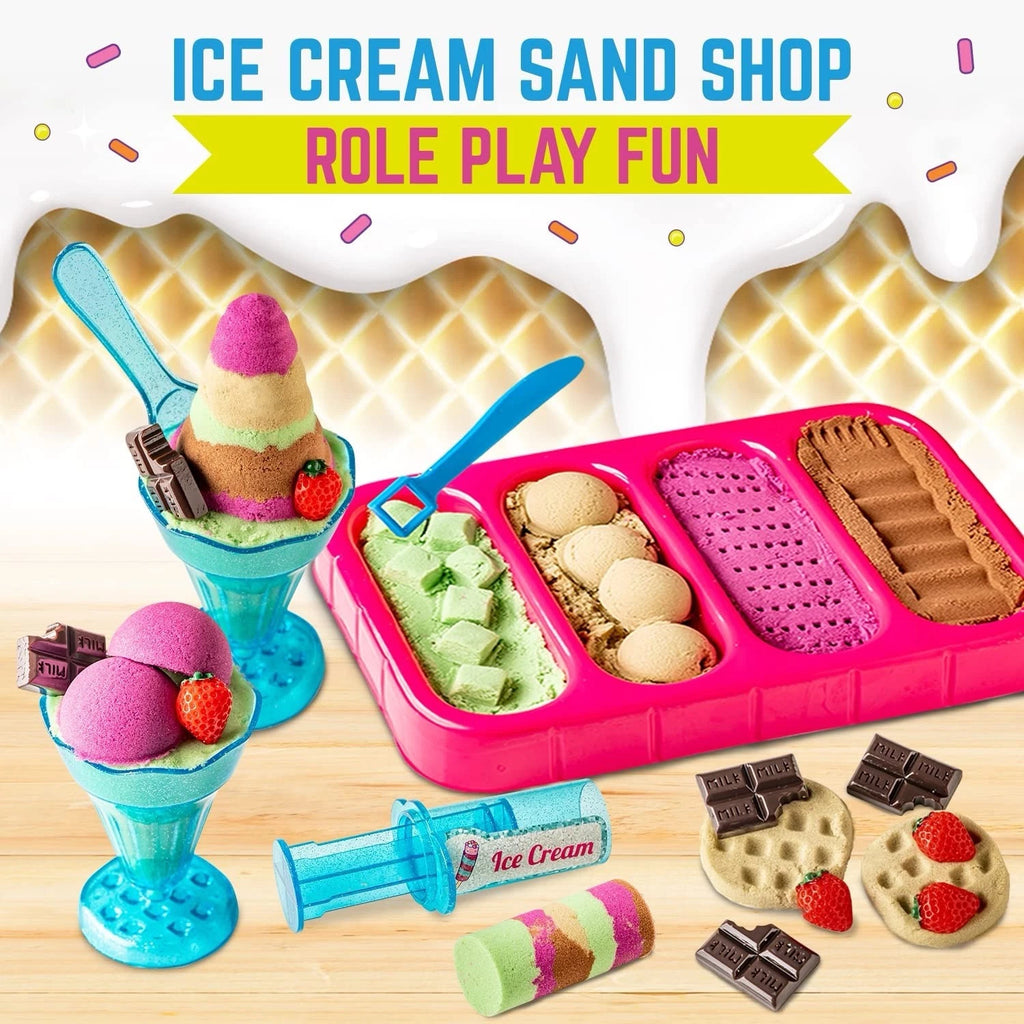 Ice Cream Shop Play Sand Kit | Sensory Magic Sand Toy for Kids