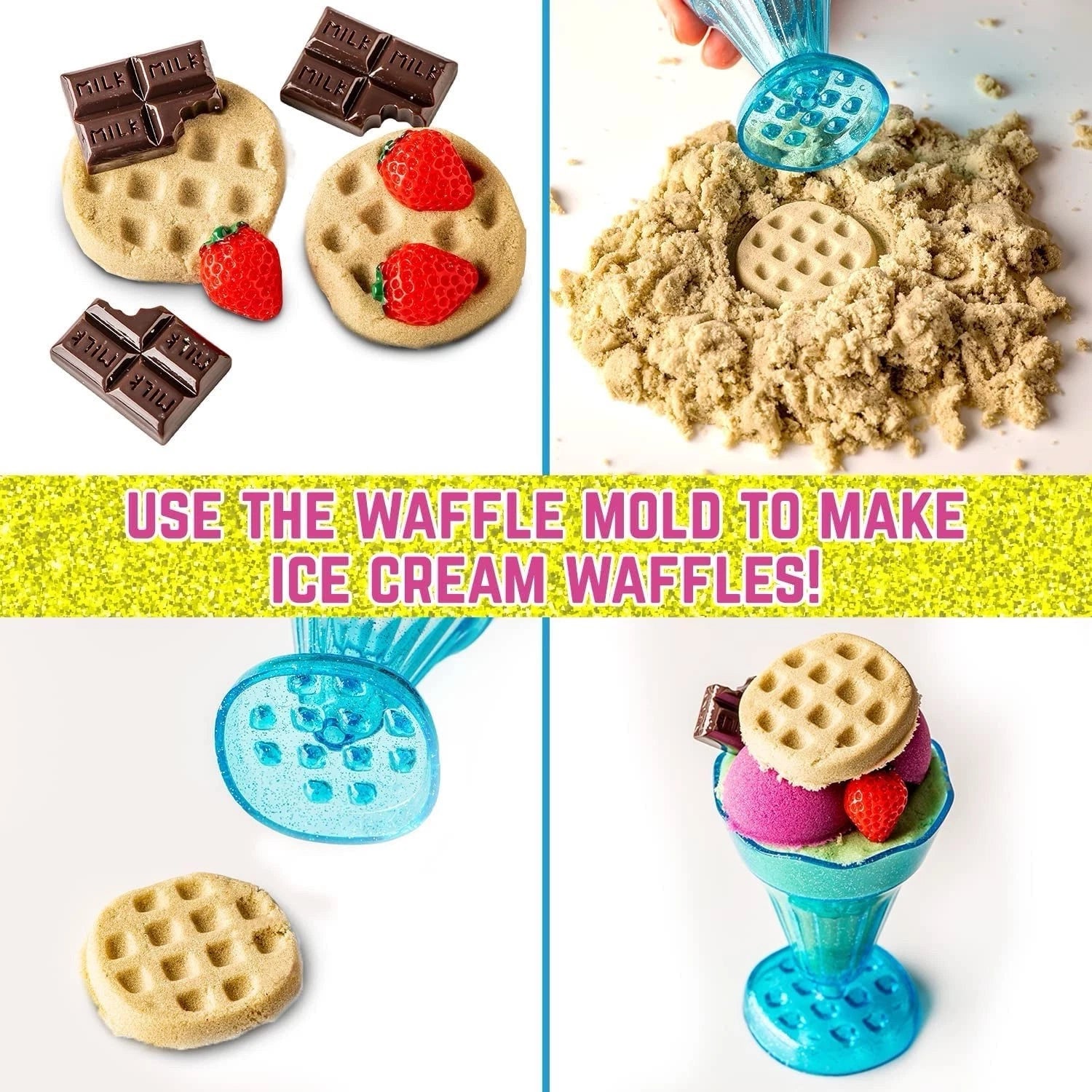 Ice Cream Shop Play Sand Kit | Sensory Magic Sand Toy for Kids