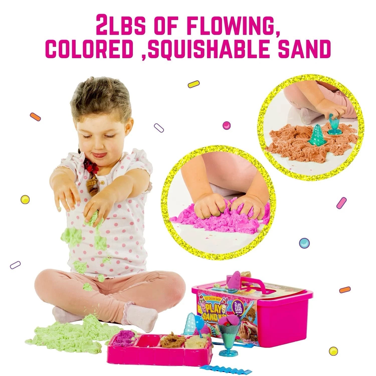 Ice Cream Shop Play Sand Kit | Sensory Magic Sand Toy for Kids