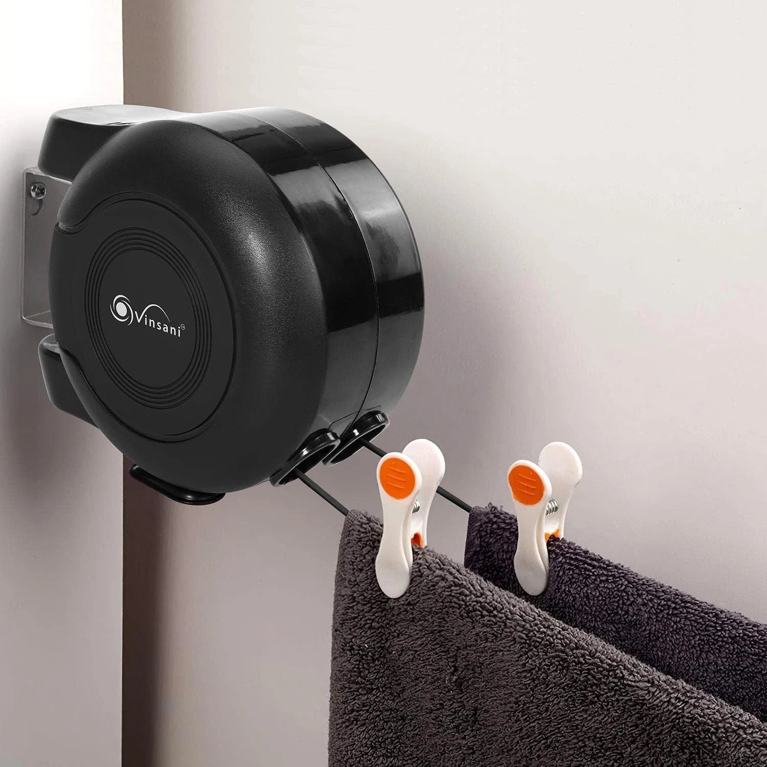 Retractable Clothes Line 30m Twin Cable Wall Mounted Dryer