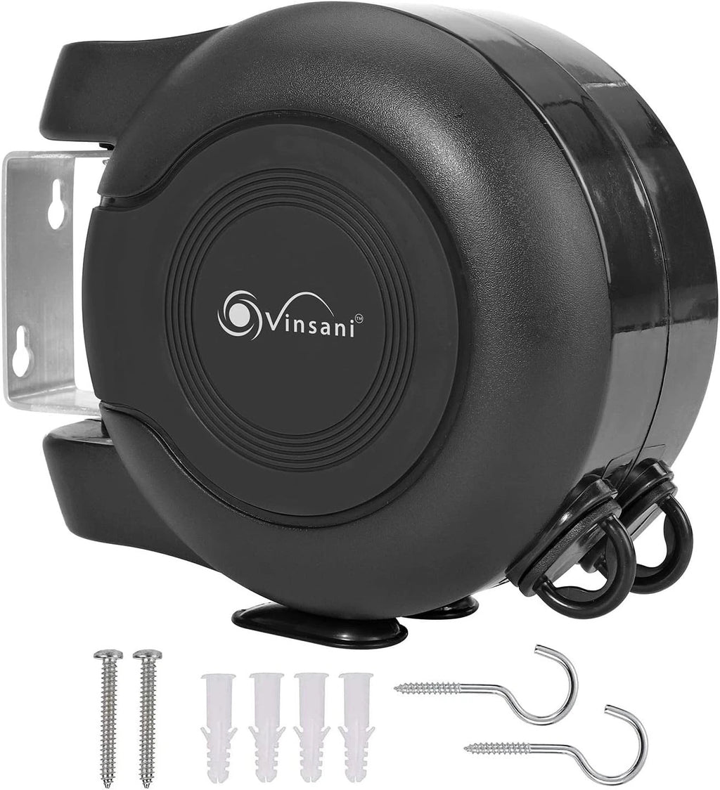 Retractable Clothes Line 30m Twin Cable Wall Mounted Dryer