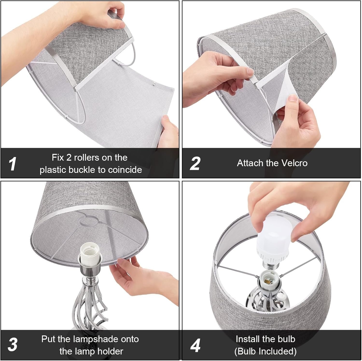 Touch Table Lamps Set of 2, Bedside Lamp with USB-C USB-A Ports, Bedroom Lamps