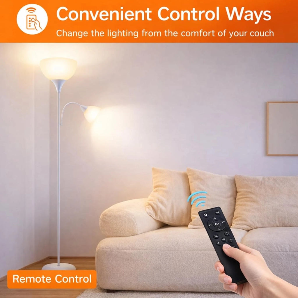 Outon Floor Lamp for Living Room, Mother and Child Lamp with Remote Control