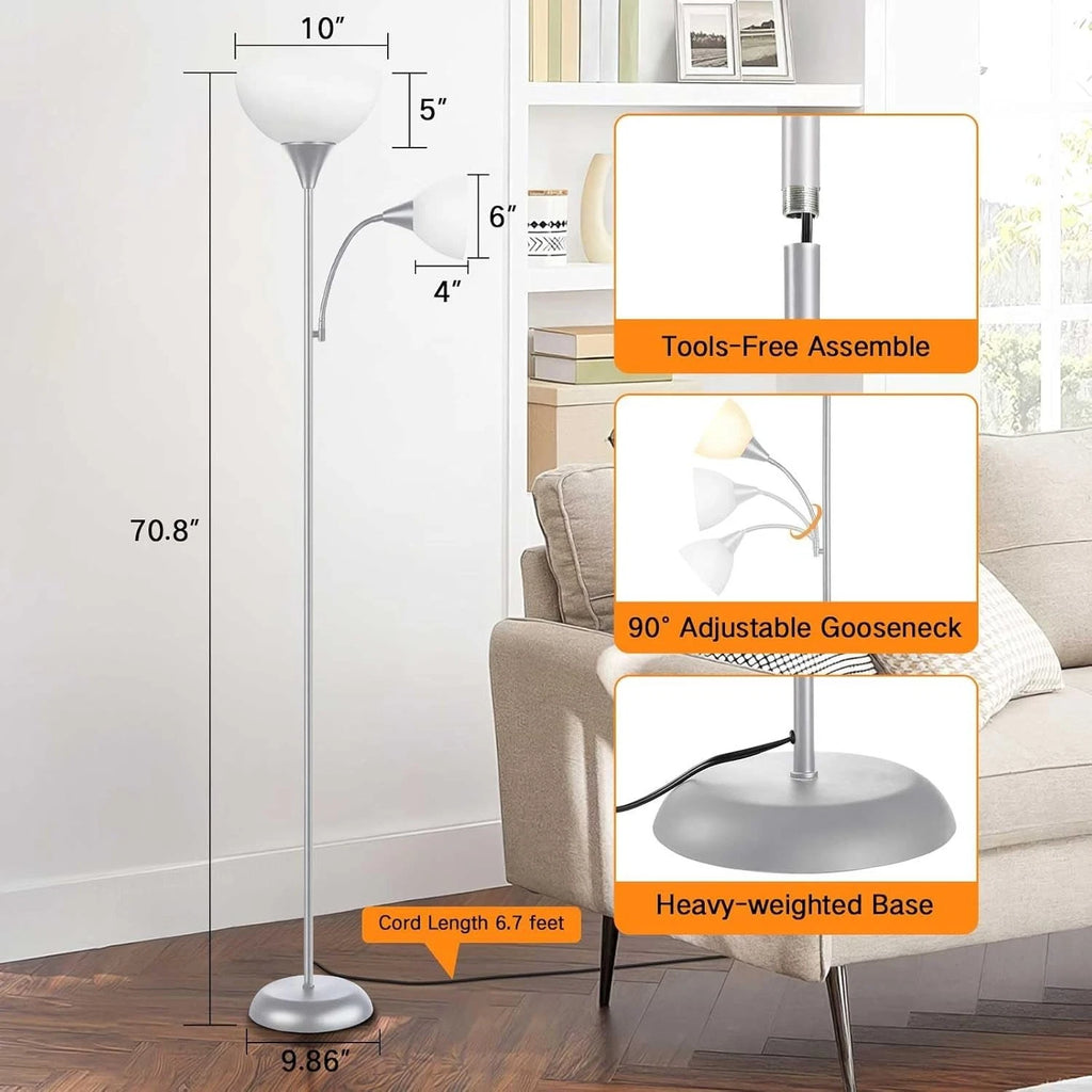 Outon Floor Lamp for Living Room, Mother and Child Lamp with Remote Control