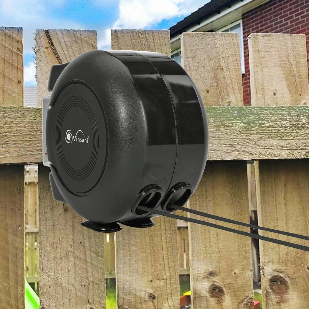 Retractable Clothes Line 30m Twin Cable Wall Mounted Dryer